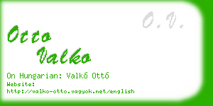 otto valko business card