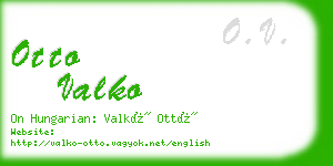 otto valko business card